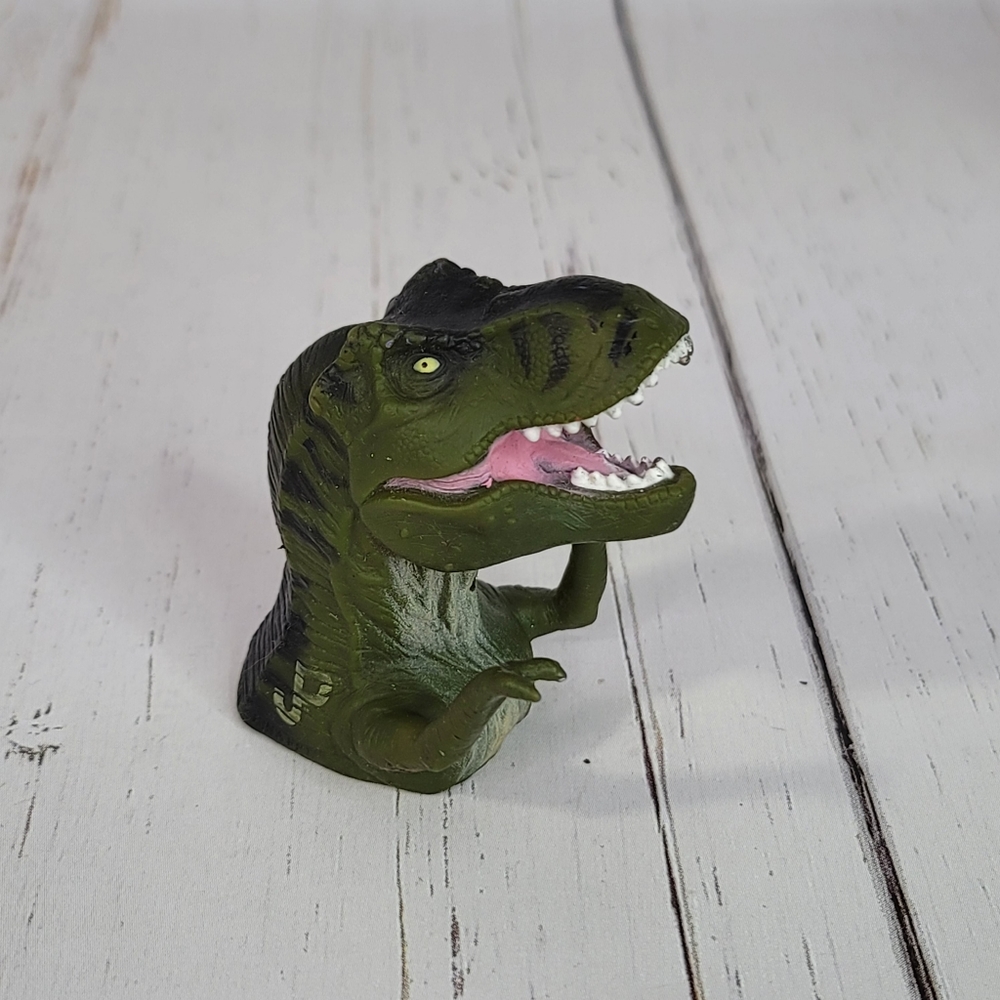 Jarrassic Park Tyrannosaurus T-Rex Dinosaur Finger Puppet Vintage Toy 1996
